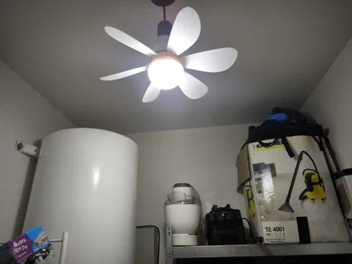 Ventilateur de Plafond LED 30W E27 Avec Télécommande pour Variateur d'Intensité, Adapté au Salon, au Bureau et à un Usage Domestique 85-265V